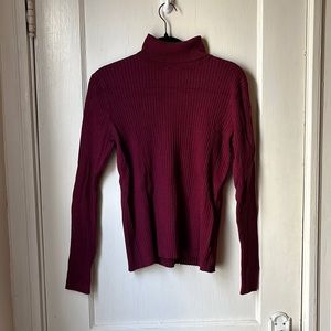 Cozy Maroon Turtleneck Sweater